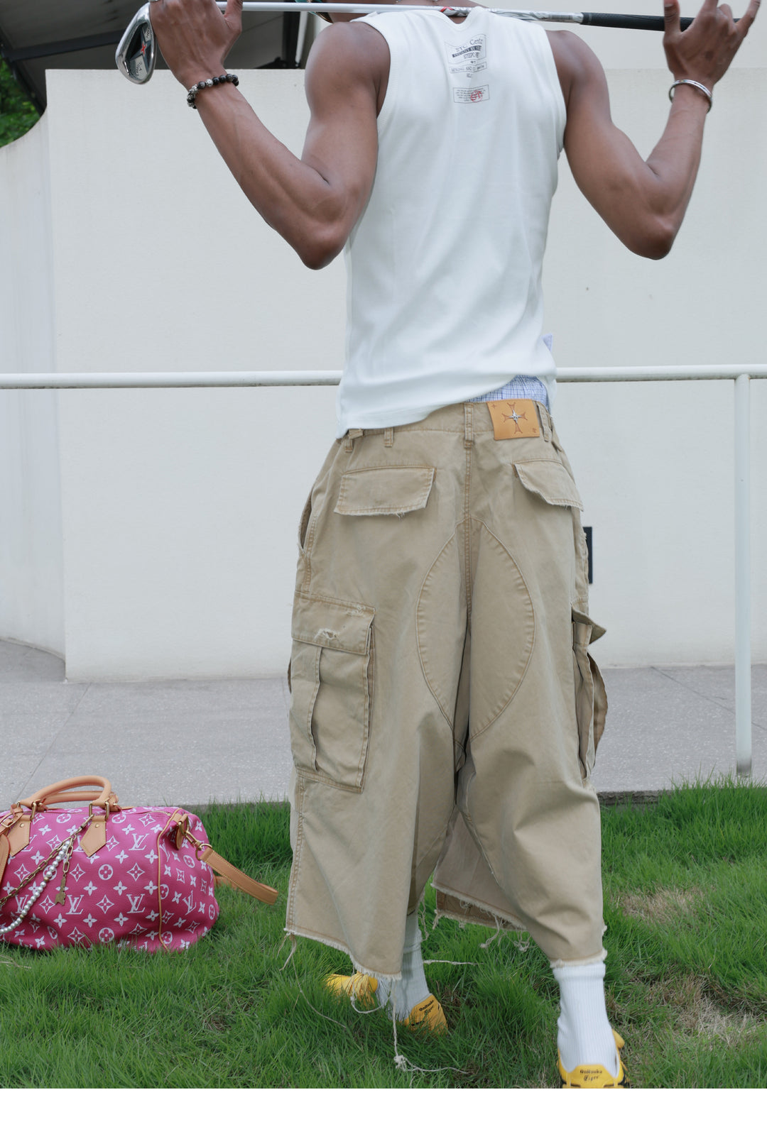 STEEPC Washed Distressed Baggy Multi Pocket Work Shorts | Face 3 Face