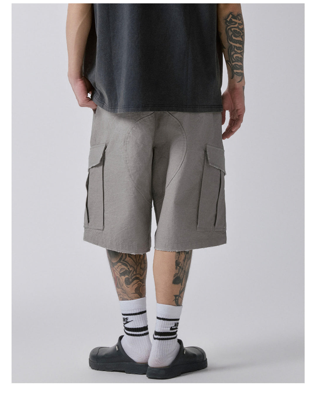 F2CE Cargo Pocket Distressed Baggy Shorts | Face 3 Face