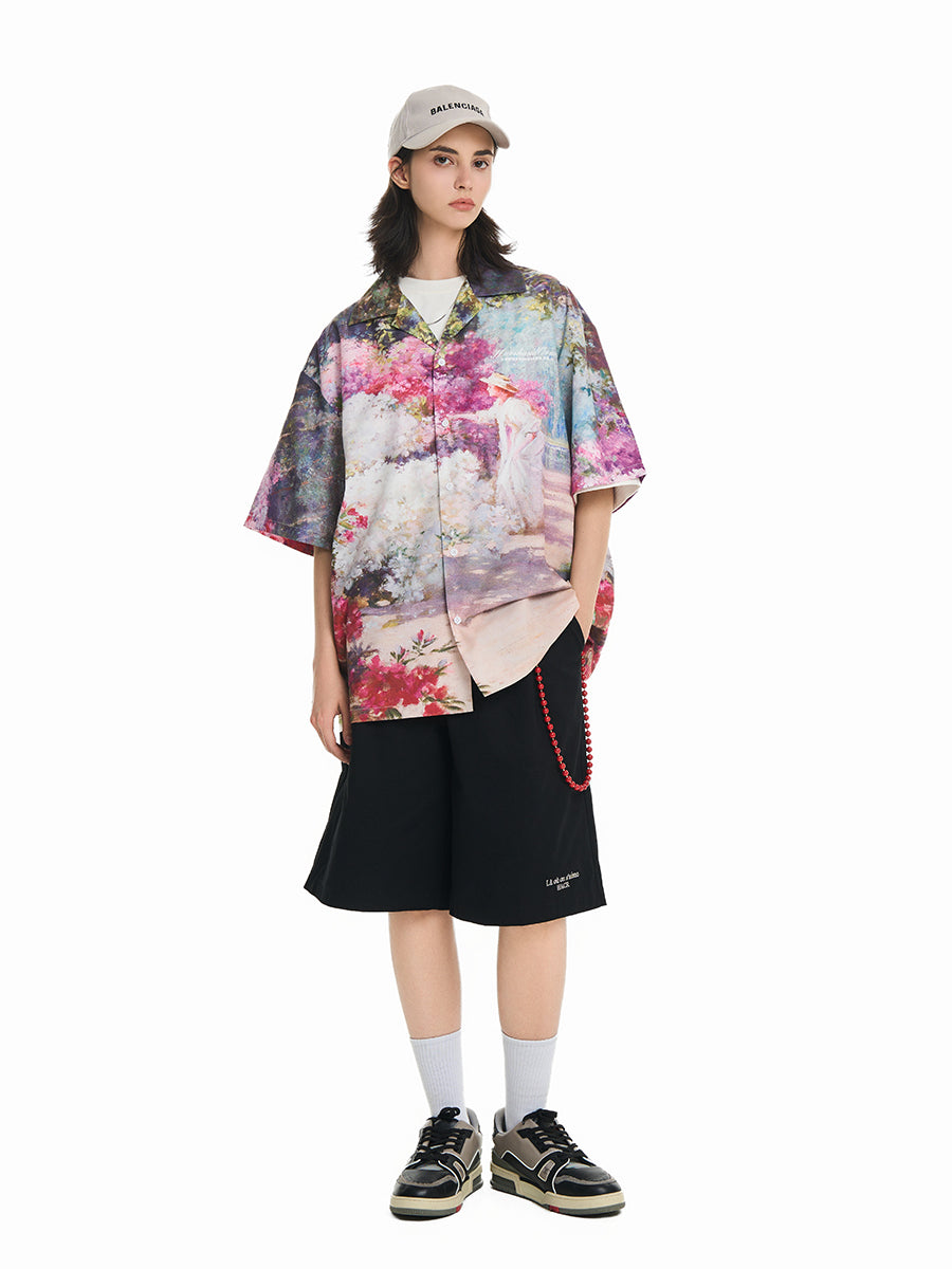 Harsh and Cruel Oil Painting Garden Cuban Shirt | Face 3 Face