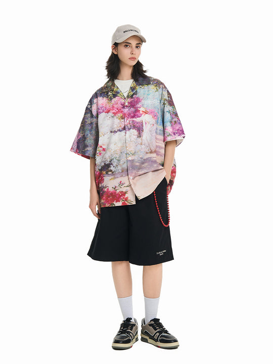 Harsh and Cruel Oil Painting Garden Cuban Shirt | Face 3 Face