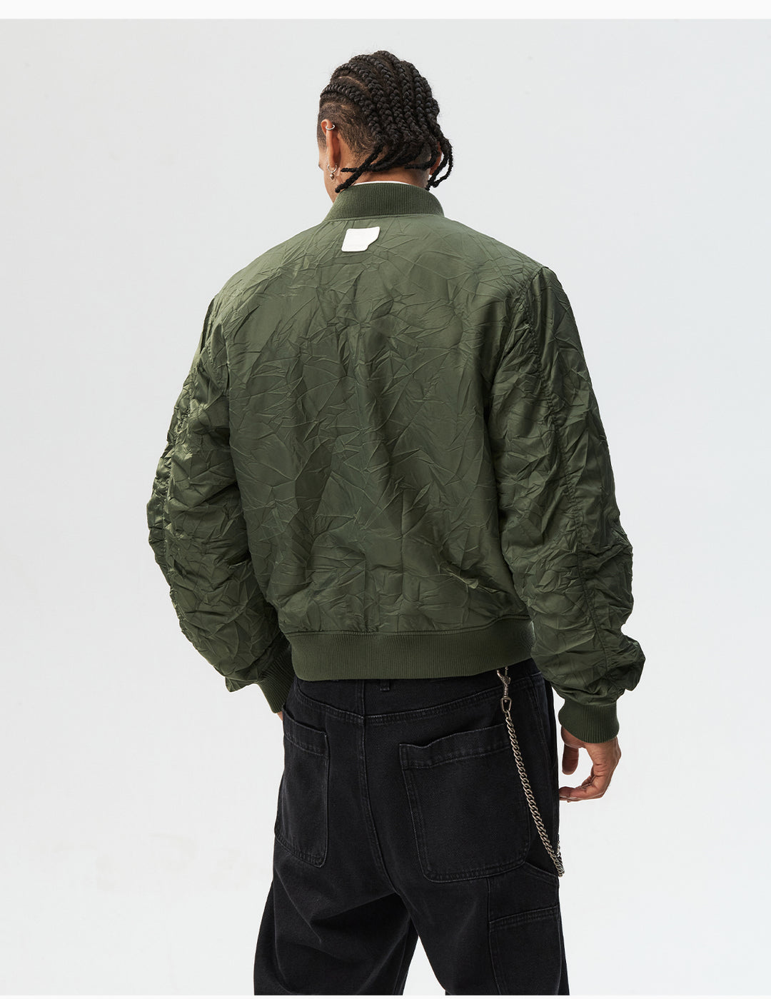 MEDM Crinkled Nylon MA-1 Bomber Jacket | Face 3 Face