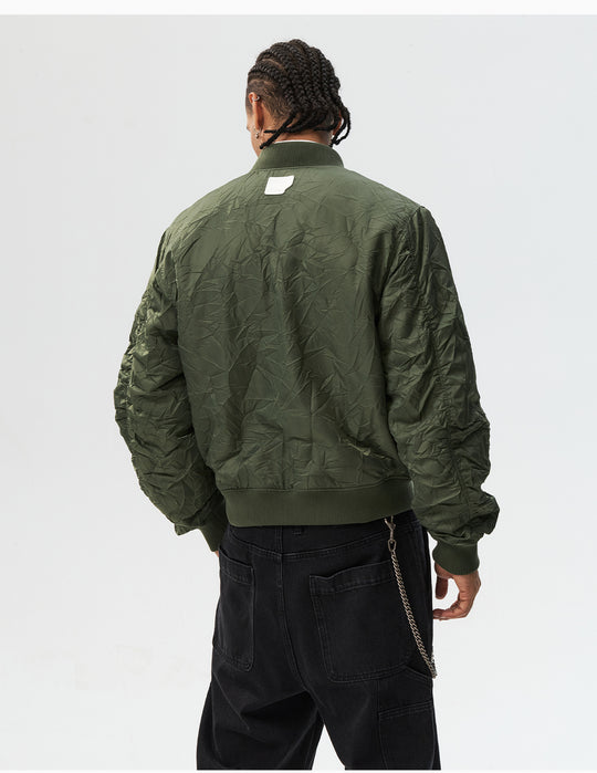 MEDM Crinkled Nylon MA-1 Bomber Jacket | Face 3 Face