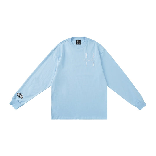 MEDM Standard Logo Embroidered Long Sleeve Tee | Face 3 Face