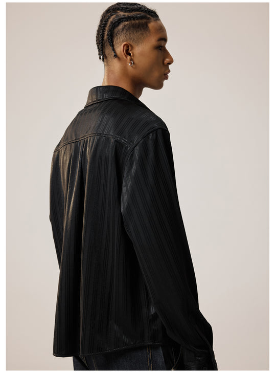 Remedy Silk Striped Long Sleeve Shirt | Face 3 Face