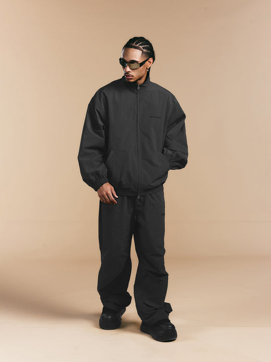 1807 Textured Plaid Fabric Track Jacket | Face 3 Face