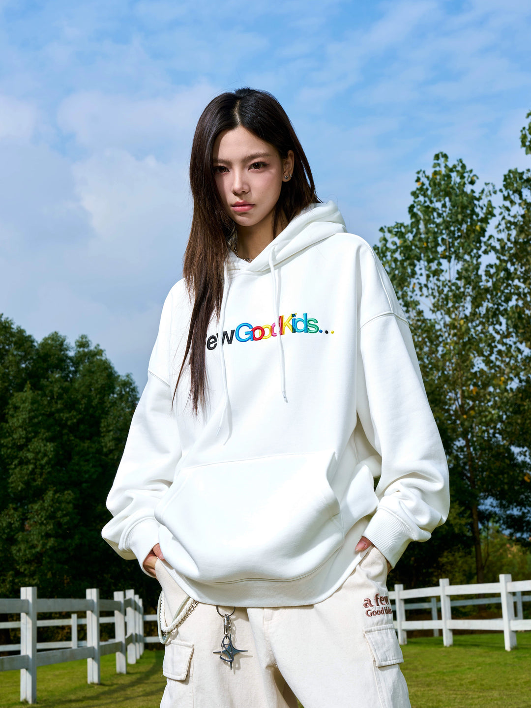 AFGK Gradient Logo Embroidered Hoodie | Face 3 Face