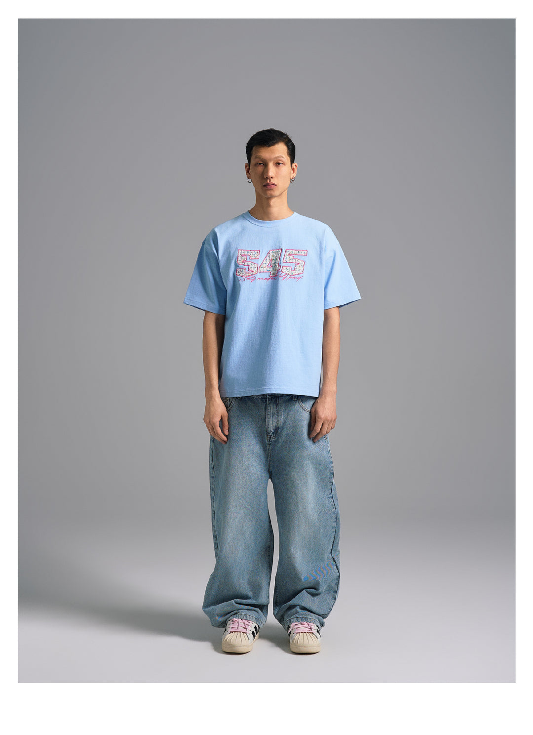 S45 Sequins Logo Patch Embroidery Tee | Face 3 Face