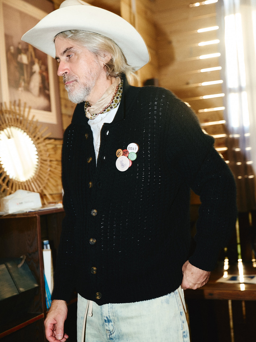 STEEPC Vintage Button Badge Knit Cardigan | Face 3 Face