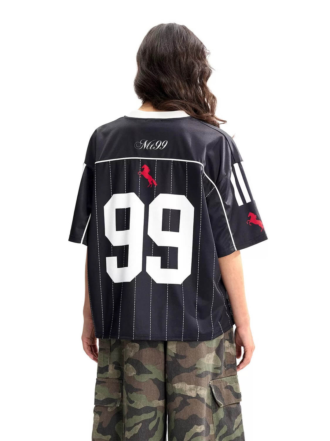 F3F Select Stitch Stripe Mesh V Neck Short Sleeve Soccer Jersey | Face 3 Face
