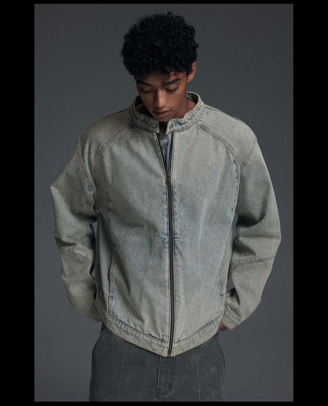 NOVACAM Washed Heavy-Duty Short Work Denim Jacket | Face 3 Face