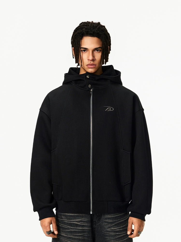 Achock Snap Button Zip Up Hooded Jacket | Face 3 Face