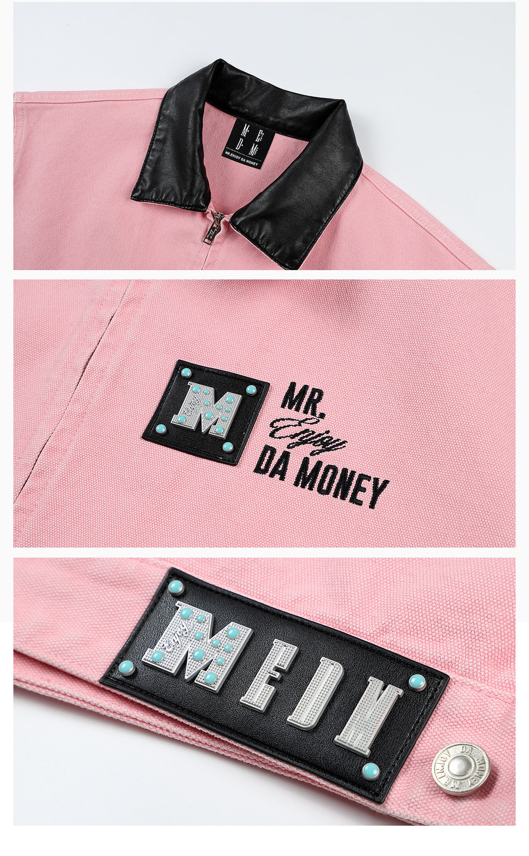 MEDM Turquoise Metal Patch Detroit Jacket | Face 3 Face