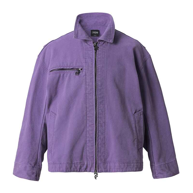 JHYQ Rivets Fake Two Piece Design Logo Jacket