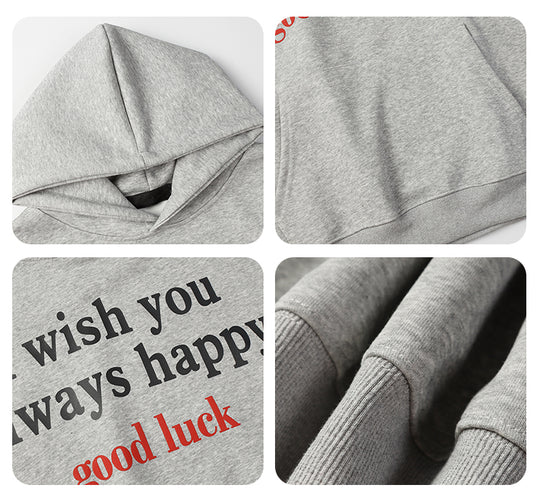 F3F Select Good Luck Printed Letter Hoodie | Face 3 Face