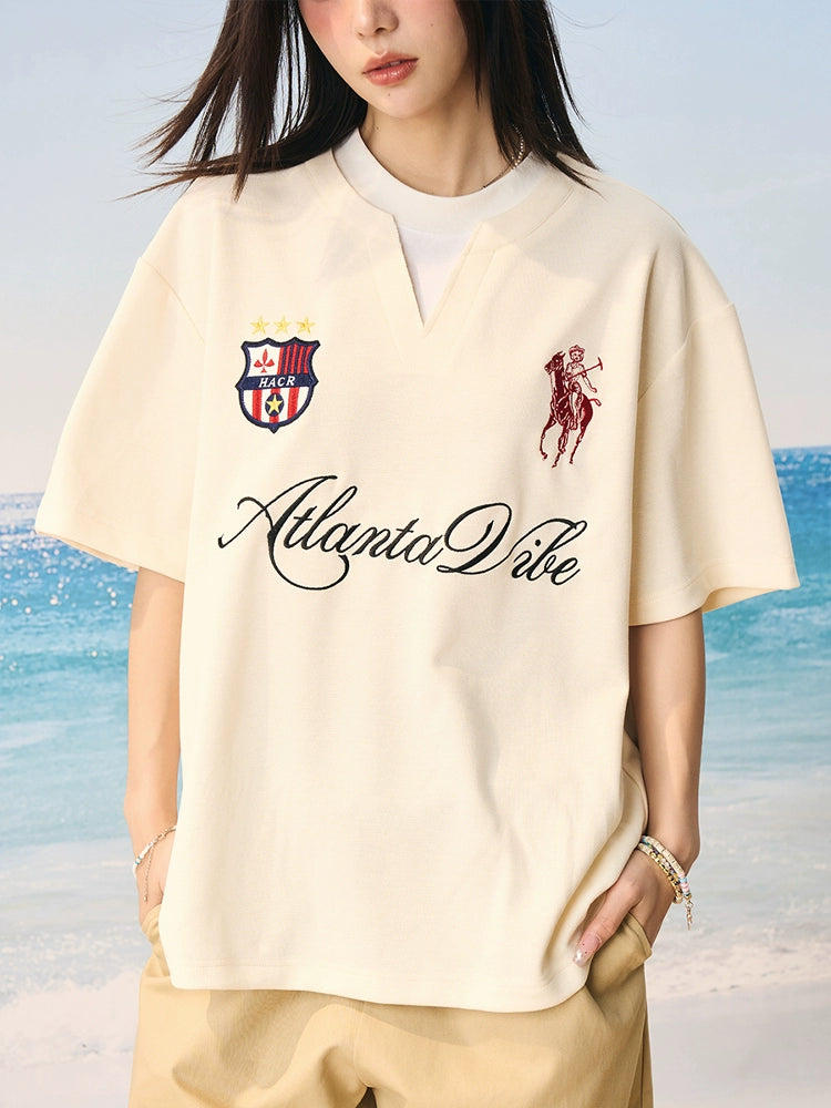 Harsh and Cruel Badge Embroidered Layered Tee | Face 3 Face