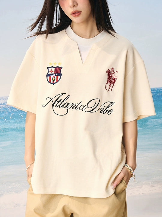 Harsh and Cruel Badge Embroidered Layered Tee | Face 3 Face