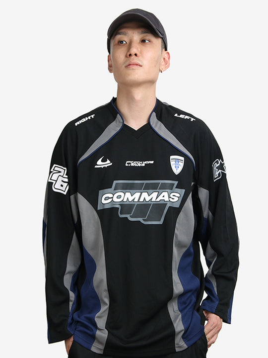 COMMAS Contrast Color Mesh Stitching Hockey Jersey | Face 3 Face