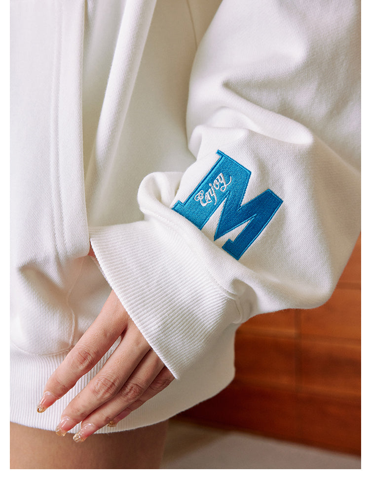 MEDM Basic Logo Embroidery Zip Up Hoodie | Face 3 Face