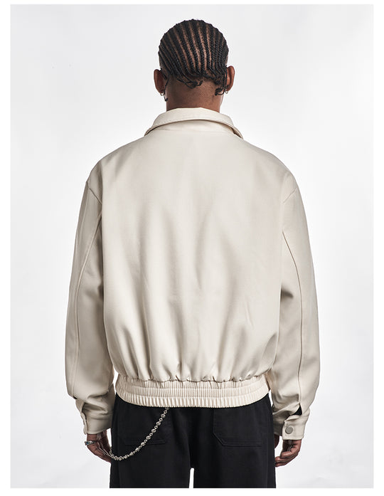 F3F Select Letter Printed Zip Short Jacket | Face 3 Face