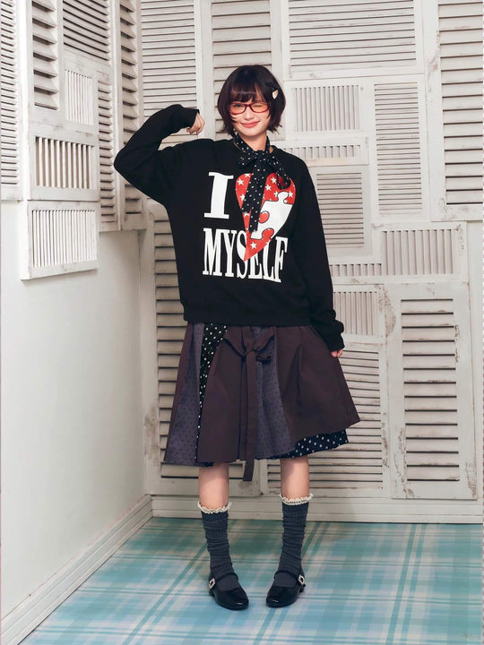 YADcrew Heart Star Puzzle Print Sweatshirt | Face 3 Face