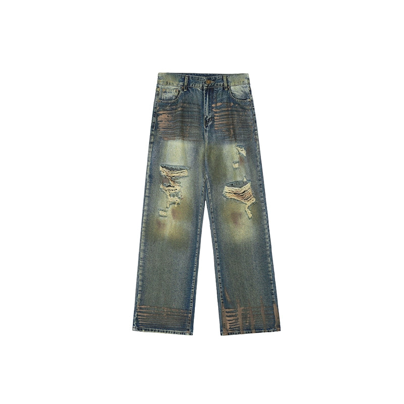 Achock Washed Worn Holes Distressed Jeans | Face 3 Face