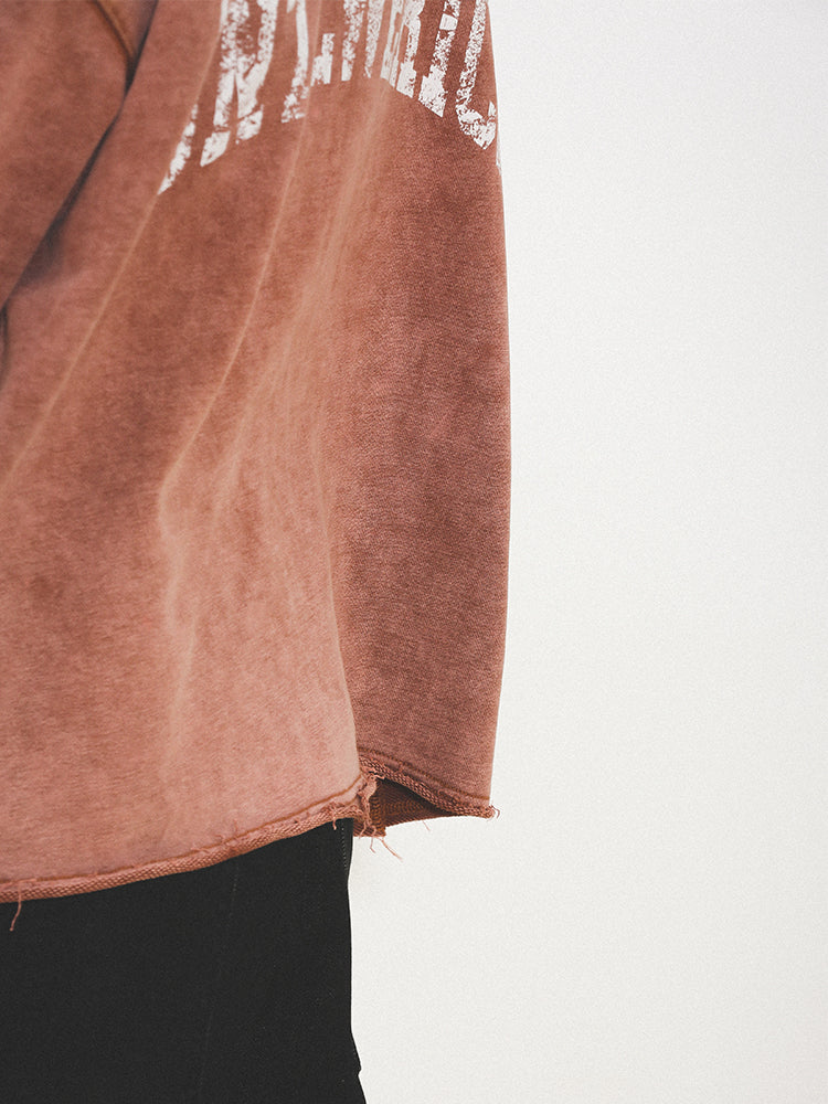 UNTILWERICH Heavy Washed Destruction Vintage Hoodie | Face 3 Face