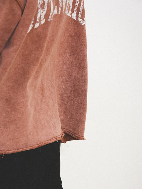 UNTILWERICH Heavy Washed Destruction Vintage Hoodie | Face 3 Face