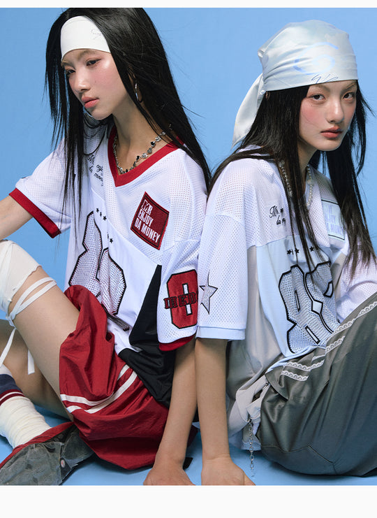 MEDM 88 Numbered Rhinestone Mesh Jersey | Face 3 Face