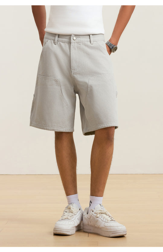 Small Town Kid Washed Double Knee Shorts | Face 3 Face