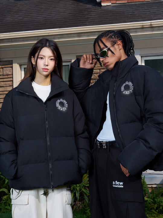 AFGK 1103 Rhinestone Embroidery Down Jacket | Face 3 Face