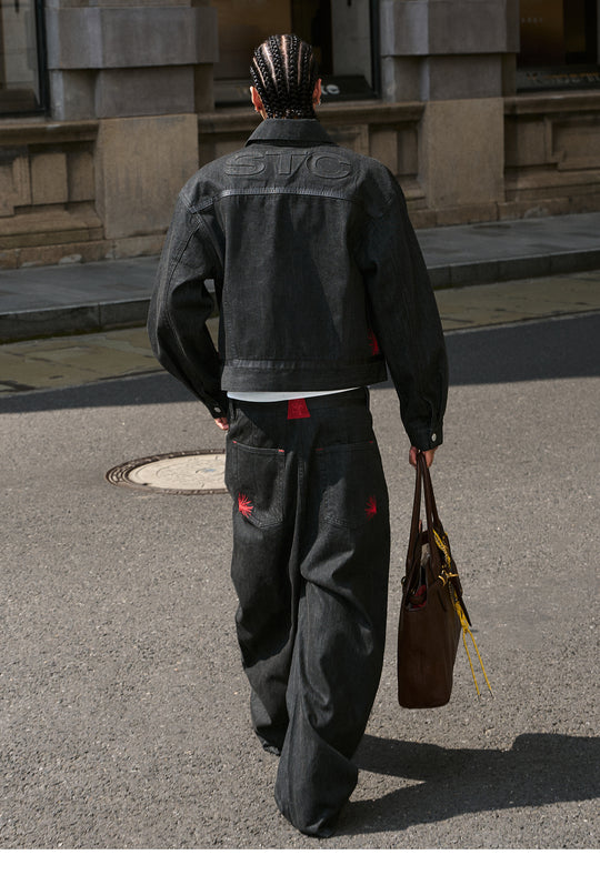 STEEPC Embossed Logo Denim Jacket | Face 3 Face