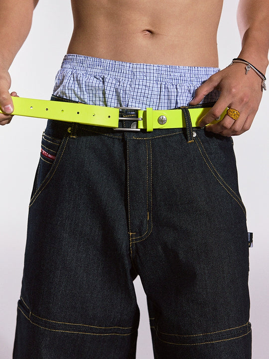 Remedy Neon Metal Studded Leather Belt | Face 3 Face