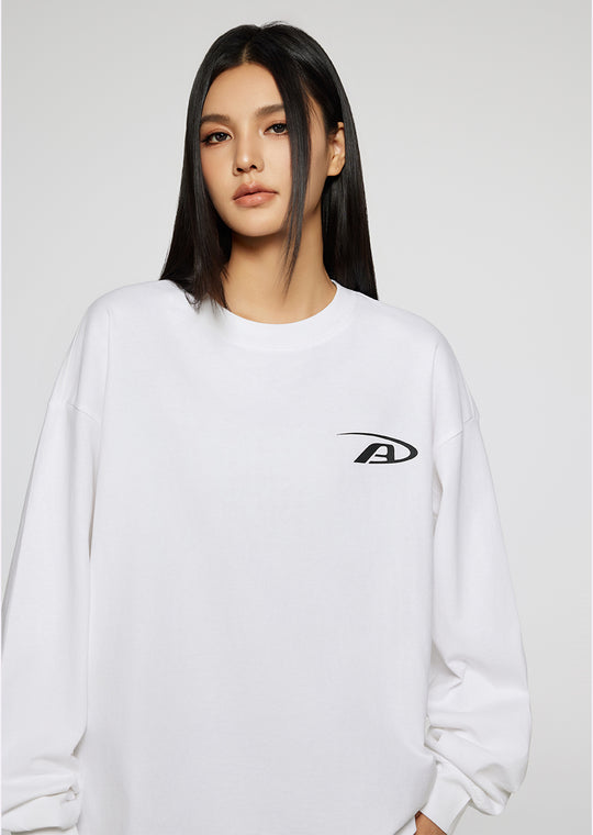 Achock Basic Logo Print Long Sleeve Tee | Face 3 Face