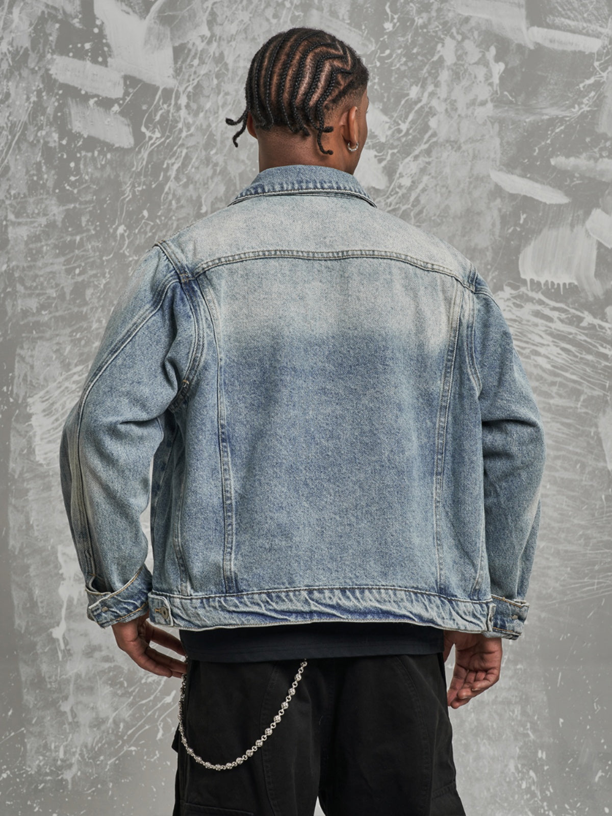 F3F Select Vintage Washed Gradient Denim Jacket | Face 3 Face