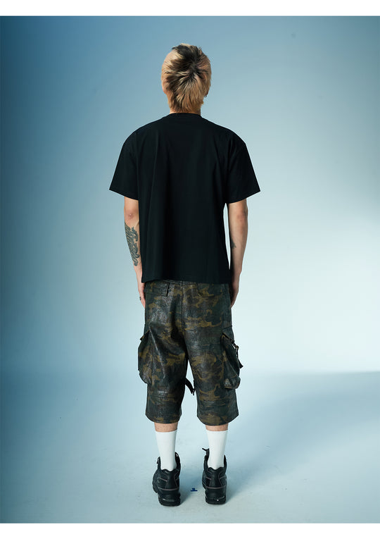 EVILKNIGHT(EK) Waxed Camo 3D Pocket Utility Cargo Shorts | Face 3 Face