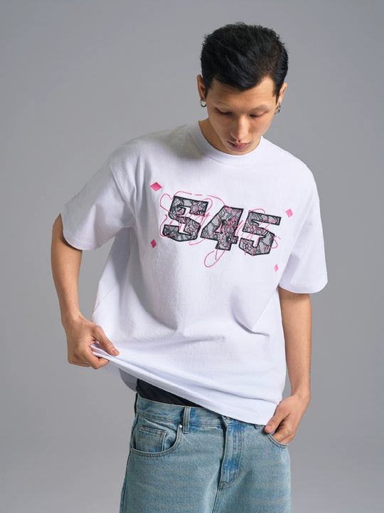 S45 Lace Patch Embroidered Logo Tee | Face 3 Face