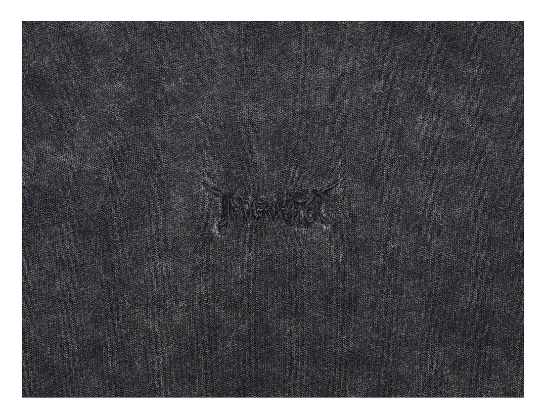 UNDERWATER Black Sand-Washed Faded Deconstructed Tee | Face 3 Face