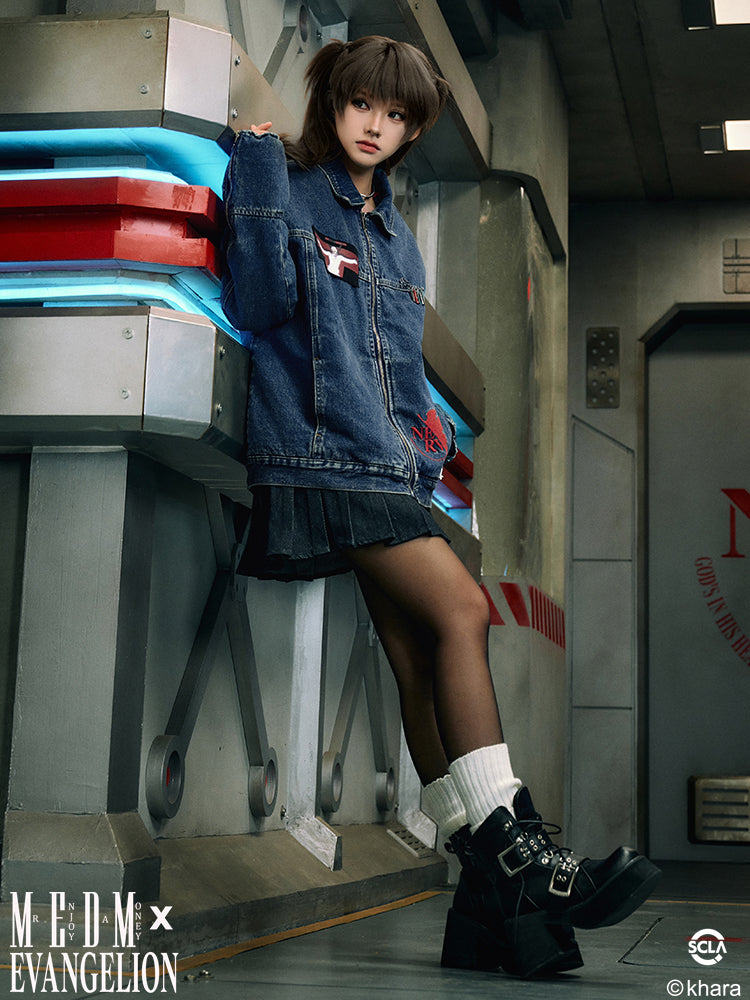 MEDM x EVA Lilith Embroidered Denim Jacket | Face 3 Face