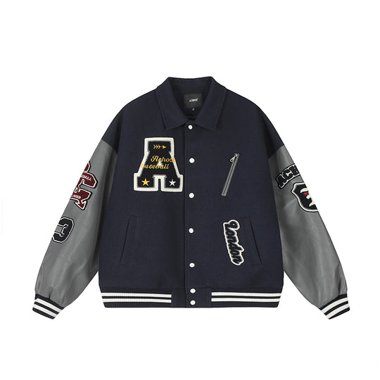 Baseball Jacket | Achock Heavy Embroidery Baseball Jacket | Face 3 Face