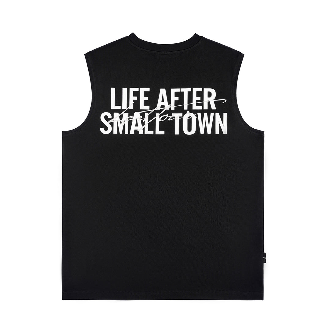 Small Town Kid Logo Print Sleeveless Tee | Face 3 Face