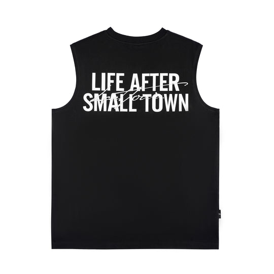 Small Town Kid Logo Print Sleeveless Tee | Face 3 Face