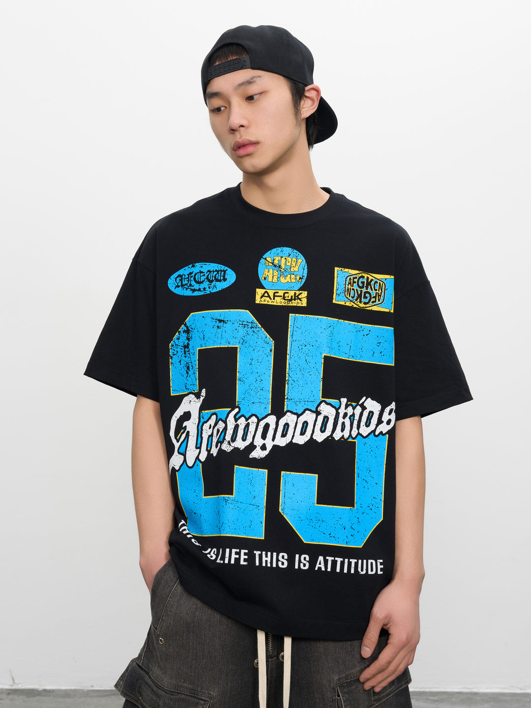 AFGK Vintage Number Print Tee | Face 3 Face