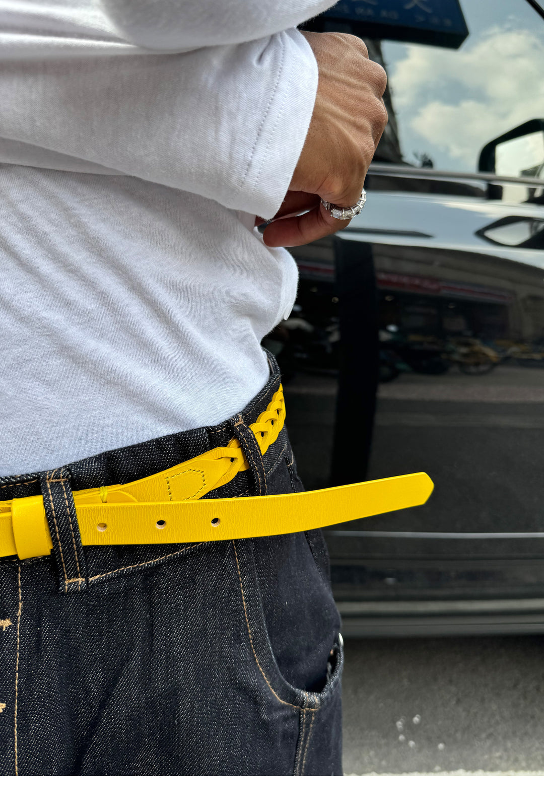 STEEPC Leather Braided Metal Buckle Belt | Face 3 Face