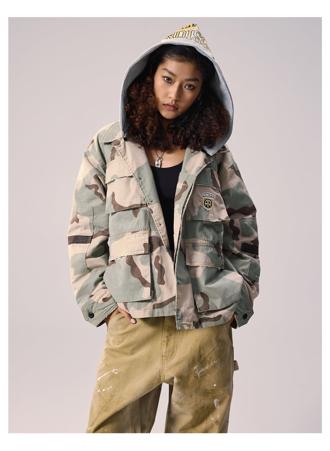 Remedy Camouflage Hooded Military BDU Jacket | Face 3 Face