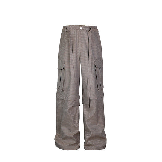 S45 Plaid Multi Pocket Convertible Work Pants | Face 3 Face