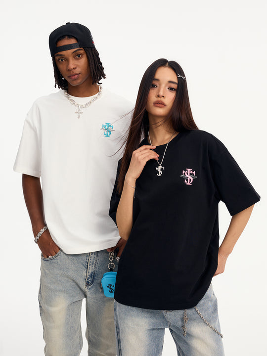 Small Town Kid 3D Embroidered Logo Letter Tee | Face 3 Face