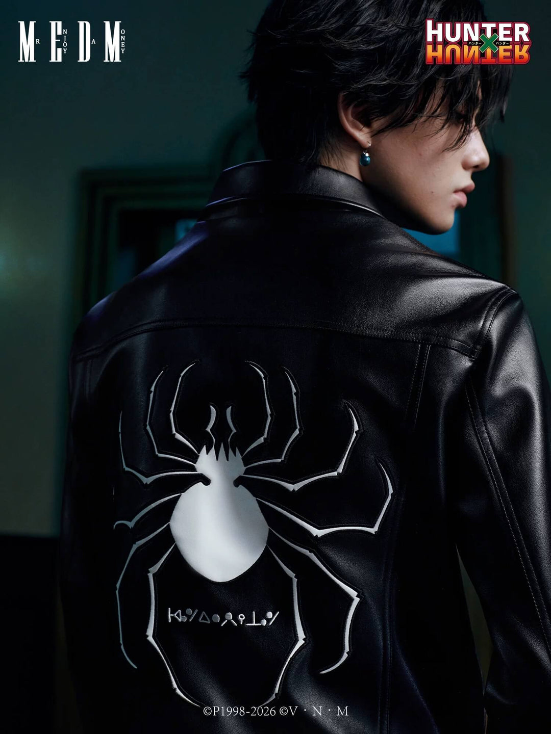 MEDM × HUNTER×HUNTER Phantom Troupe Spider Patch PU Leather Jacket