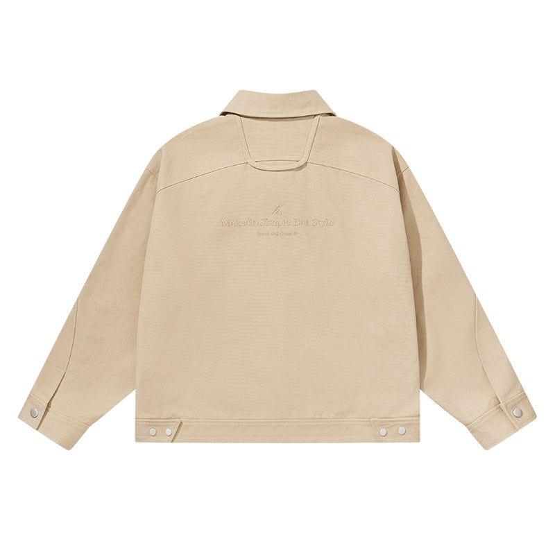 Harsh and Cruel Embroidered Logo Lapel Jacket