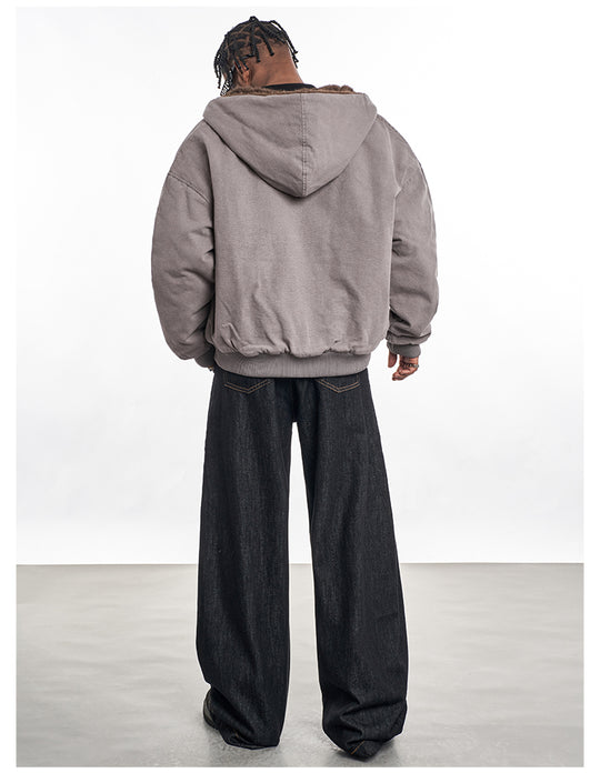 F3F Select Shaggy Fleece Lining Hoodie Work Jacket | Face 3 Face