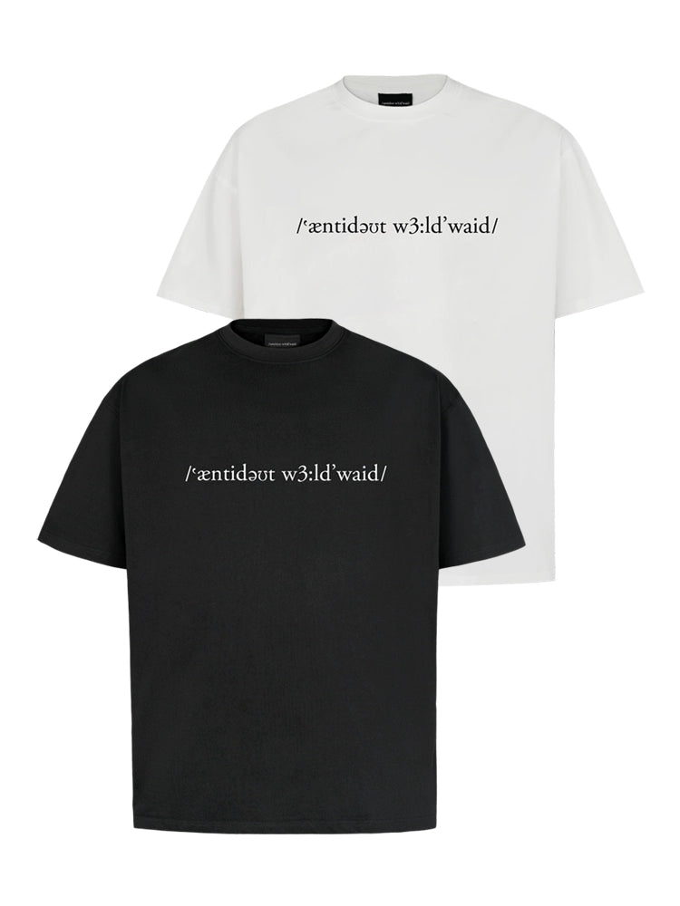ANTIDOTE Small Letter Logo Printed Tee | Face 3 Face